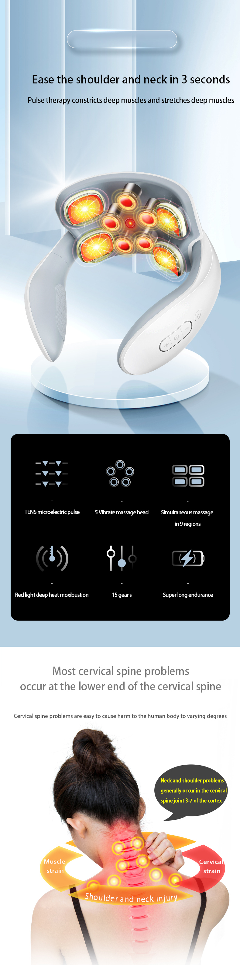 neck massager neck and shoulder massage electric neck massager shiatsu neck massager ems neck massager portable neck massager